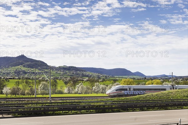 New railway line from Wendlingen to Ulm, Stuttgart21. Section of track near Kirchheim unter Teck