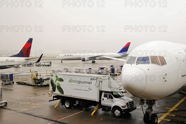 AUGUSTO C. SANDINO Airport, Managua, Nicaragua, Catering vehicle from Gate Gourmet delivers service