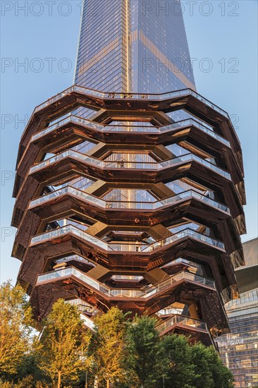 The Vessel, walk-in artwork by British designer Thomas Heatherwick, Hudson Yards, New York City,