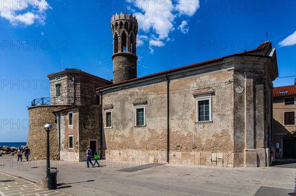 Church of St Clement or Mary Health to avert the plague, 13th century, harbour town of Piran on the