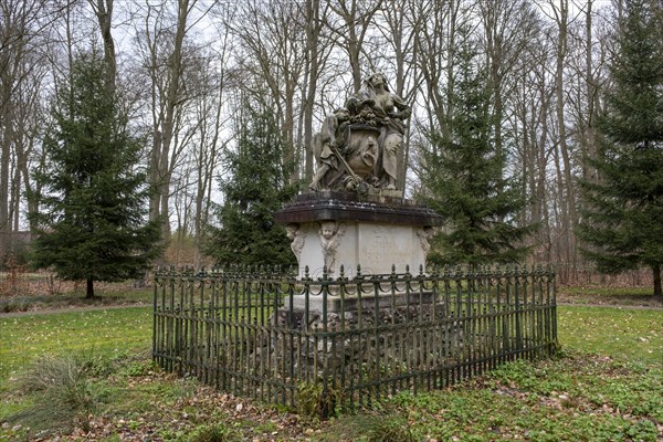 Monument to Duke Friedrich zu Mecklenburg (1717-1785) in Ludwigslust Palace Park, created in 1788