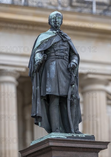 Duke Friedrich Monument in front of Ludwigslust Palace in the palace park, Ludwigslust,