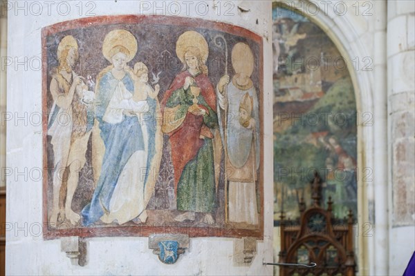 Frescoes, Basilica Basilique Saint-Nicolas-de-Port, Departement Meurthe-et-Moselle, Lorraine, Grand