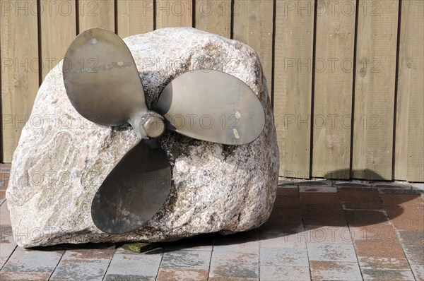 Harbour of List, North Sea island of Sylt, North Frisia, Schleswig-Holstein, Modern sculpture