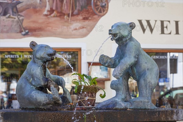 Baerenbrunnen, Garmisch district, Garmisch-Partenkirchen, Werdenfelser Land, Upper Bavaria,
