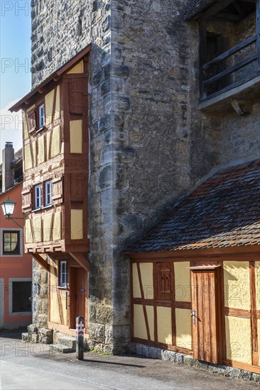 Powder tower, historic town wall, Rothenburg ob der Tauber, Middle Franconia, Bavaria, Germany,
