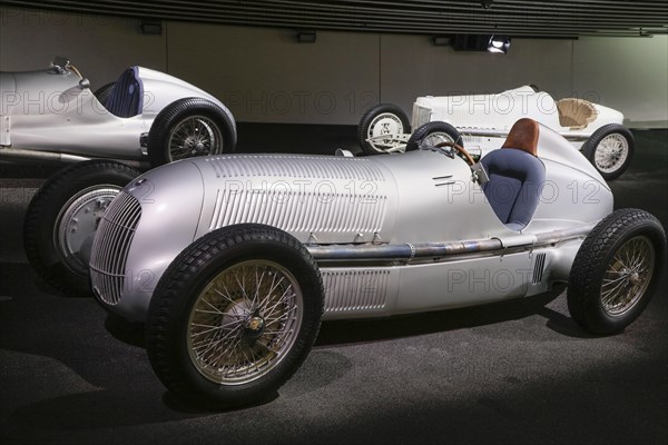 Mercedes-Benz 750-kg racing car W 25 Silver Arrow from 1934, Mercedes-Benz Museum, Stuttgart,