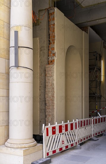 Damage to the building, construction site of the newly built Humboldt Forum, Berlin, Germany,
