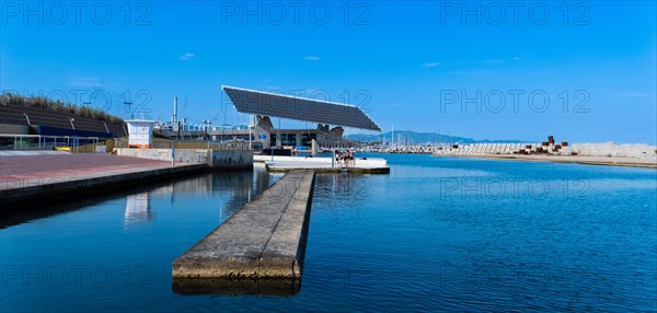 The photovoltaic pergola in the Forum district, a sail the size of a football pitch made of solar