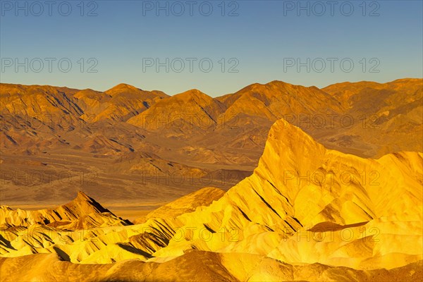 Zabriskie Point at sunrise, Death Valley National Park, California, USA, Death Valley National