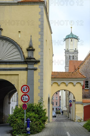 The Westertor, one of Memmingen's historic city gates, in the west of the old town centre of