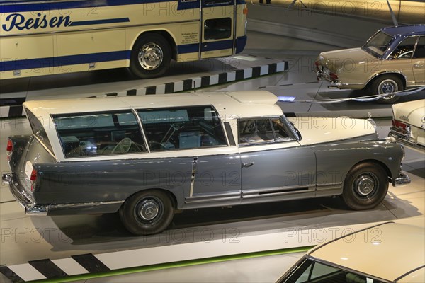 Mercedes-Benz 300 measuring van, Mercedes-Benz Museum, Stuttgart, Baden-Wuerttemberg, Germany,
