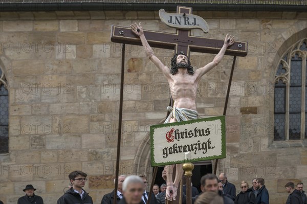 Historic Good Friday procession for 350 years with life-size wood-carved figures from the 18th