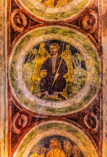 Months of the year: April, Gothic frescoes from 1490, a highlight of medieval wall painting, by