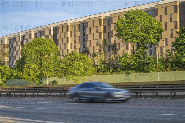 Prefabricated buildings, Friedenauer Hoehe development area, A100 city motorway, Friedenau,