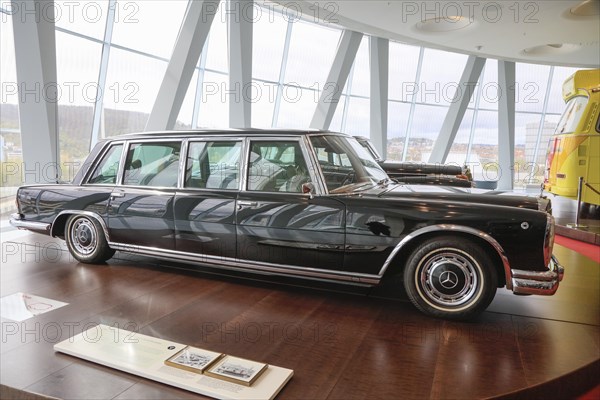 Mercedes-Benz 600 Pullman state limousine from 1965, Mercedes-Benz Museum, Stuttgart,