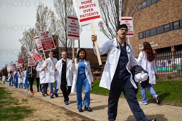 Detroit, Michigan USA, 18 April 2024, Doctors in the emergency room at Ascension St. John Hospital