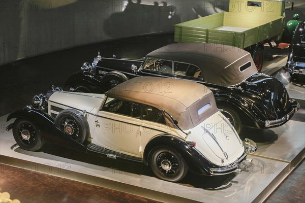 Mercedes-Benz 540 K Cabriolet B and Mercedes-Benz 770 Grand Mercedes open-top touring car,