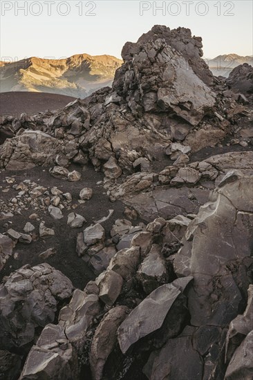 Crater Navidad lava field, Lonquimay volcano, Malalcahuello National Reserve, Curacautin,
