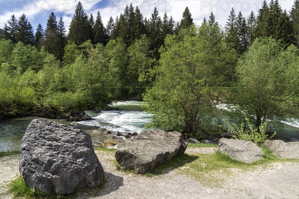 Illersprung, confluence of the Trettach, Breitach and Stillach rivers, between Oberstdorf and Fish,