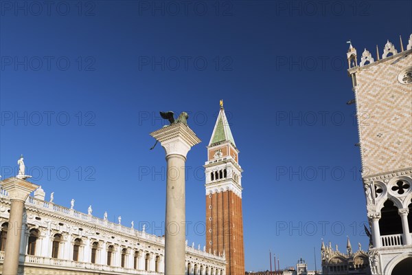 Column of San Teodoro, bronze winged lion column, National Library of St Mark's or Biblioteca