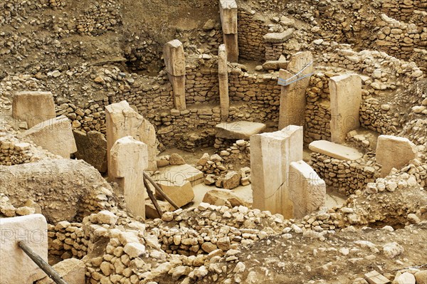 Gobekli Tepe neolithic archaeological site dating from 10 millennium BC, Large circular structures