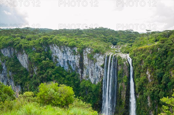 Beautiful landscape of Itaimbezinho Canyon and green rainforest, Cambara do Sul, Rio Grande do Sul,