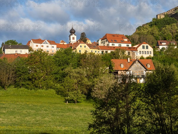 Church tower, Roman Catholic parish church of St Martin, Riegersburg, Styria, Austria, Europe