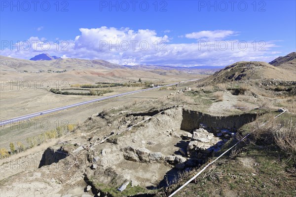 Ruins of the Urartian citadel of Cavustepe, Van, Turkey, Asia