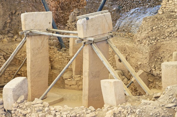Gobekli Tepe neolithic archaeological site dating from 10 millennium BC, Large circular structures