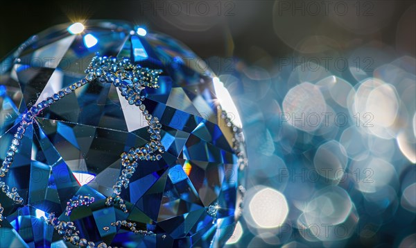 Natural gemstone sphere formed earth globe AI generated