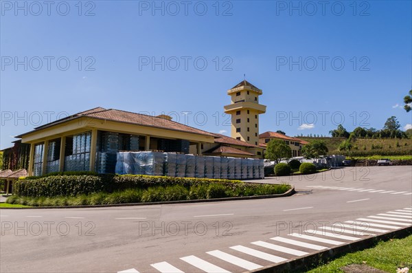 Bento Golcalves, Brasil, April 07, 2017: Luxury Winery, Vineyard of grapes in the Vale dos Vinhedos