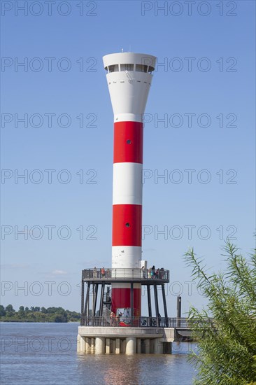 Lighthouse on the Elbe, Blankenese district, Hamburg, Germany, Europe