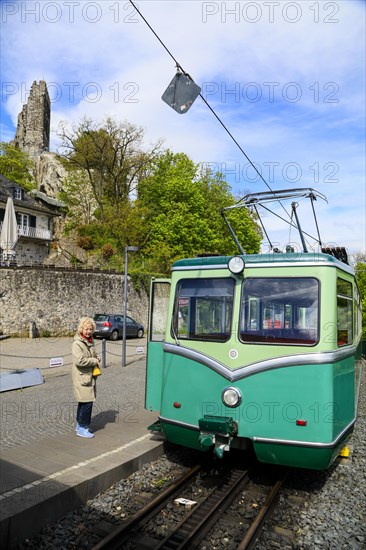 Drachenfelsbahn, Germany's oldest cog railway up the Drachenfels, a mountain in the Siebengebirge