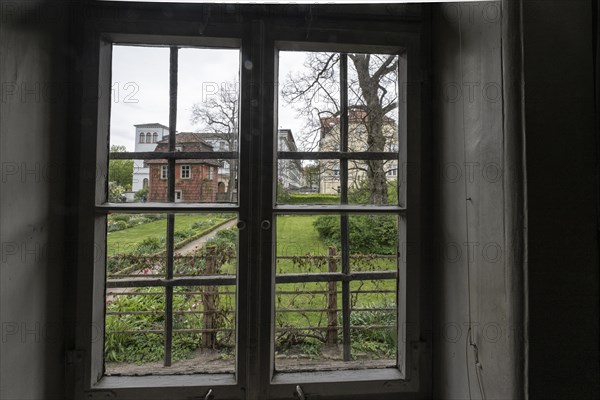 Goethe's house, view of the garden, Weimar, Thuringia, Germany, Europe