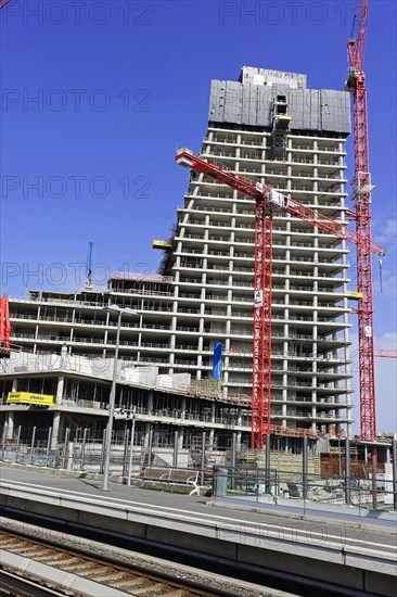 Elbtower, unfinished skyscraper in the east of Hamburg's Hafencity, designed by David Chipperfield,