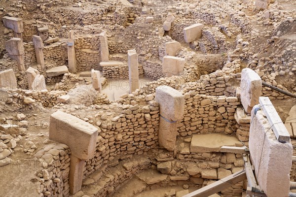 Gobekli Tepe neolithic archaeological site dating from 10 millennium BC, Large circular structures