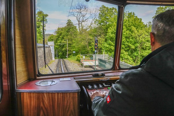 Drachenfelsbahn, Germany's oldest cog railway up the Drachenfels, a mountain in the Siebengebirge