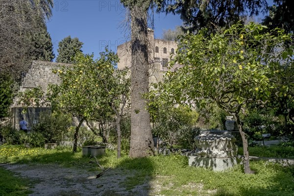Garden of the Archaeological Museum, former hospital of the Order of St John, 15th century, Old