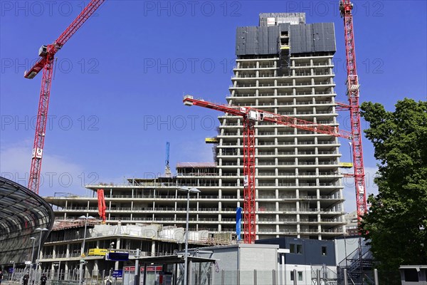 Elbtower, unfinished skyscraper in the east of Hamburg's Hafencity, designed by David Chipperfield,