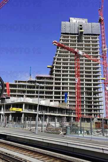 Elbtower, unfinished skyscraper in the east of Hamburg's Hafencity, planned by David Chipperfield,