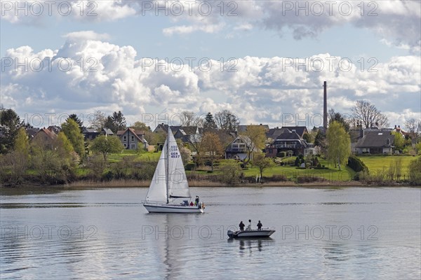 Sailing boats, boats, herring fishing, Rabelsund, Rabel, Kappeln, Schlei, Schleswig-Holstein,