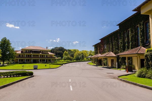 Bento Golcalves, Brasil, April 07, 2017: Luxury Winery, Vineyard of grapes in the Vale dos Vinhedos