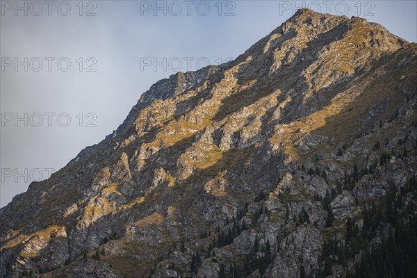 Dramatic mountains and rocks, mountain valley, Chong Kyzyl Suu Valley, Terskey Ala Too, Tien-Shan