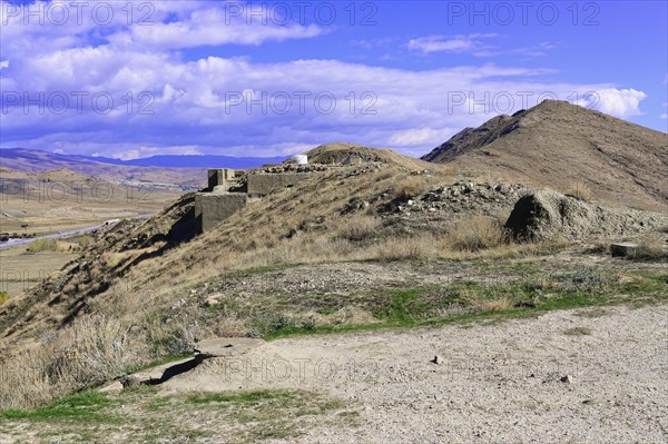 Ruins of the Urartian citadel of Cavustepe, Van, Turkey, Asia