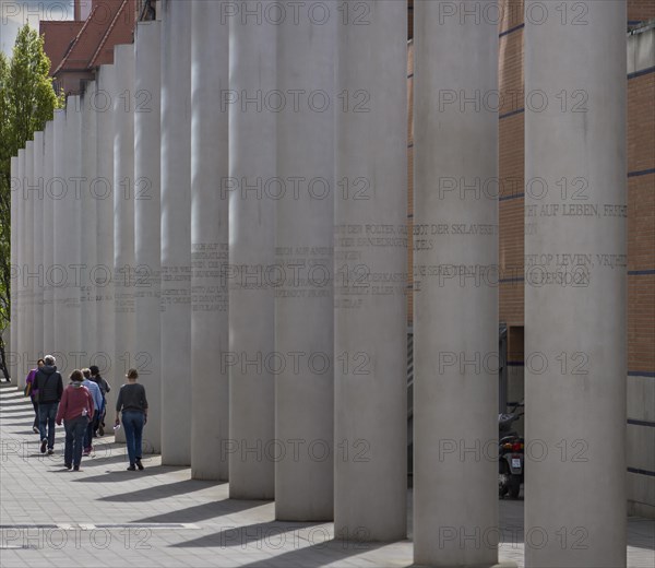 The Street of Human Rights, a memorial in the city centre of Nuremberg, created by the Israeli