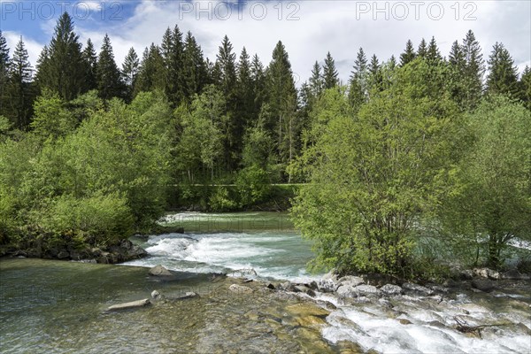Illersprung, confluence of the Trettach, Breitach and Stillach rivers, between Oberstdorf and Fish,