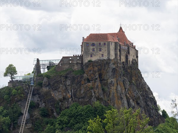 Lift to Riegersburg, Riegersburg, Styrian volcanic region near Riegersburg, Styria, Austria, Europe