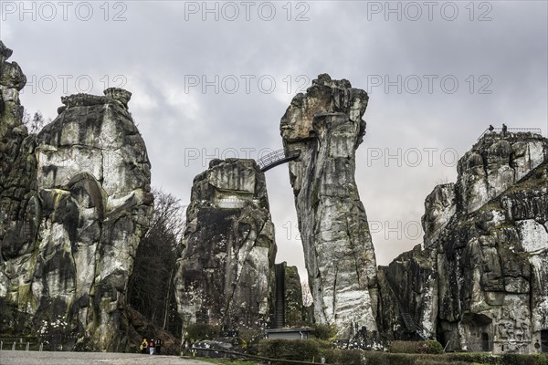 Externsteine, sandstone formation, Teutoburg Forest, Horn-Bad Meinberg, North Rhine-Westphalia,