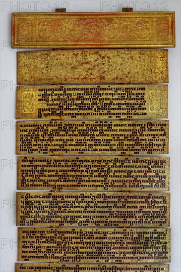 Pali-Book, collection of Buddhist scriptures, similar to Sanskrit, from Rangoon, Burma, Burma,